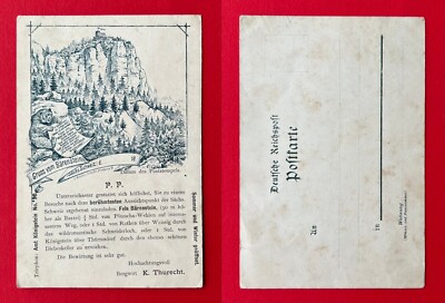 Litho AK Sächsische Schweiz um 1890 Gruss vom Bärenstein   ( 139807