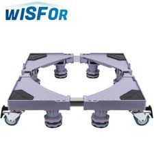 Wisfor Adjustable Fridge Trolley Wheels Washing Machine Base Roller Stand Castor