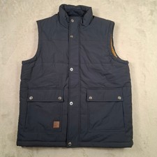 Outdoor Gilet Mens XL Navy Padded Fleece Lined Bodywarmer Winter Work Utility