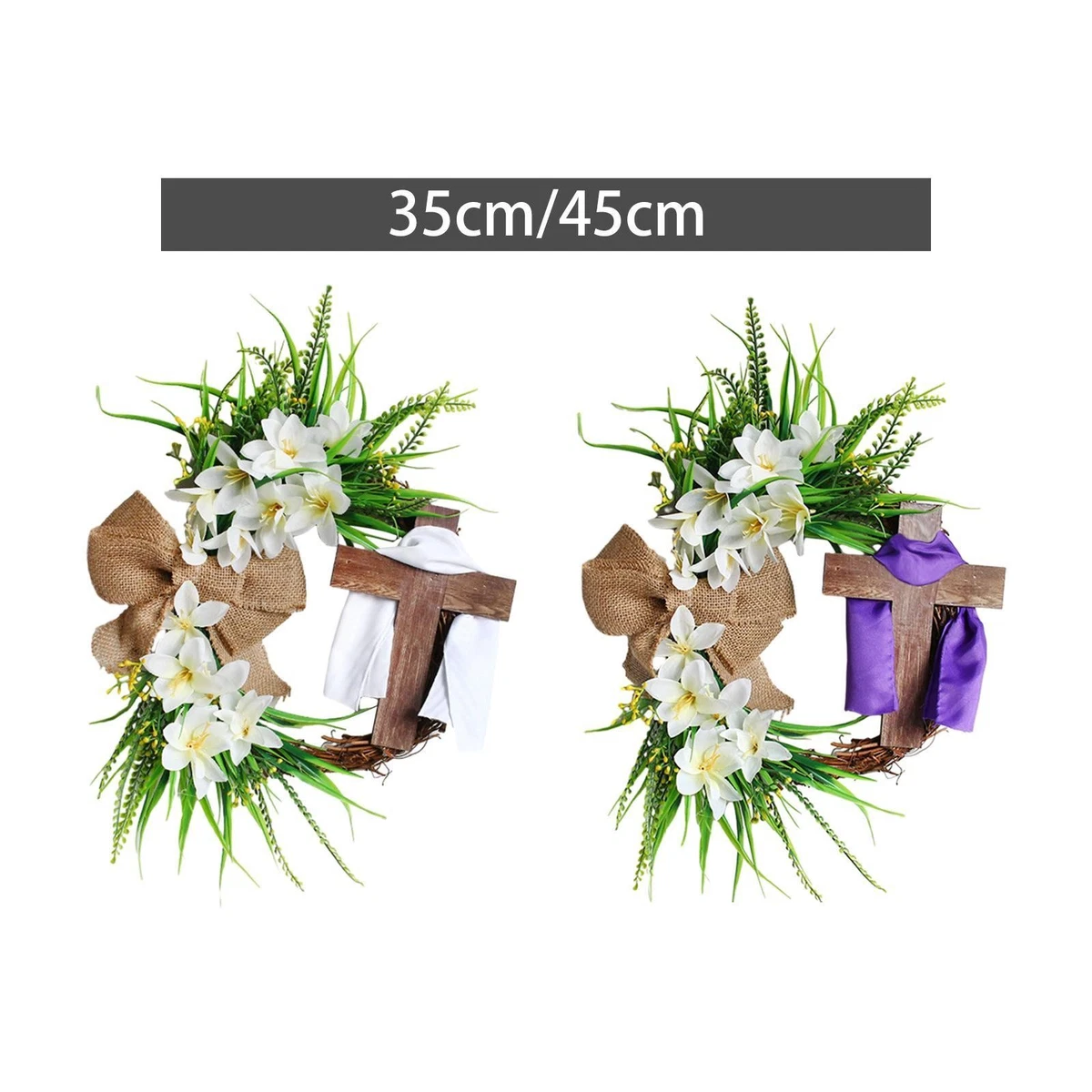 DDHS Ghirlanda di eucalipto da 50,8 cm per porta d'ingresso, ghirlanda