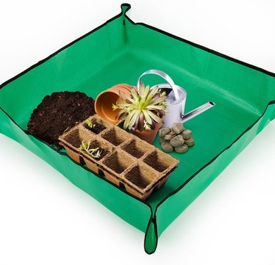MAQIHAN Repotting Mat for Indoor Plants - 26''*26'' Plant Potting Tray green 