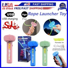Lasso String Shooter Loop Toy Handheld Zip Rope Launcher Propeller Toy Handheld