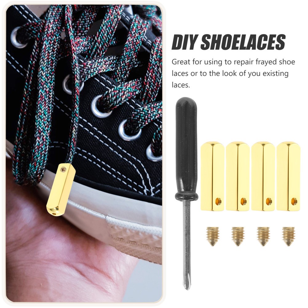 Sneaker Accessories Shoe Jewelry Clips Lace Ends Tips Metal Shoelaces