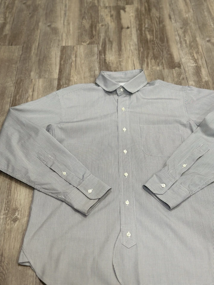 Brooks Brothers Black Fleece Button Down Shirt Mens Sz BB3 Black White - Image 2 of 4