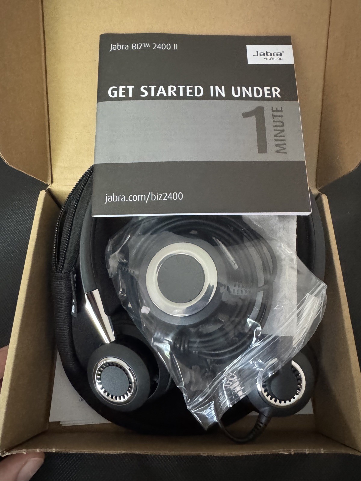 Jabra Biz 2400 II Duo USB + Bluetooth 2499-823-209 Ms Headset Call Center Skype