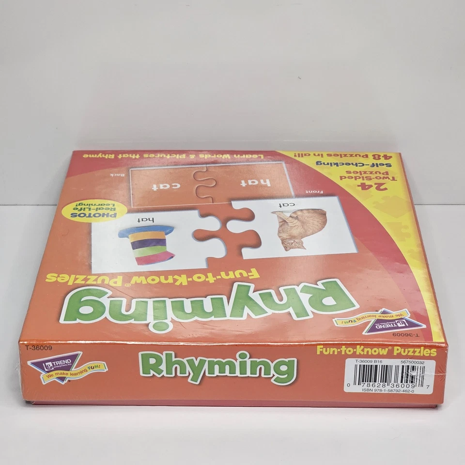Trend TEP36009 Rhyming Puzzle Set - 48 Piece Fun To Know Real Life Photos USA - image 4 of 4
