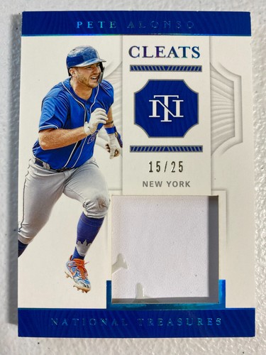 2019 National Treasures Pete Alonso #CL-PA Cleats Rookie Foil 15/25 Mets B2K9 EX