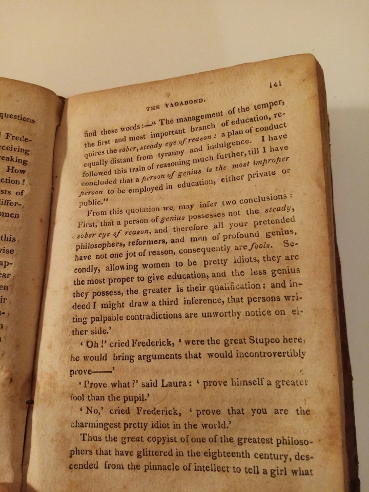 The Vagabond or Practical Infidelity by George Walker 1814 RARE - Image 3 of 3