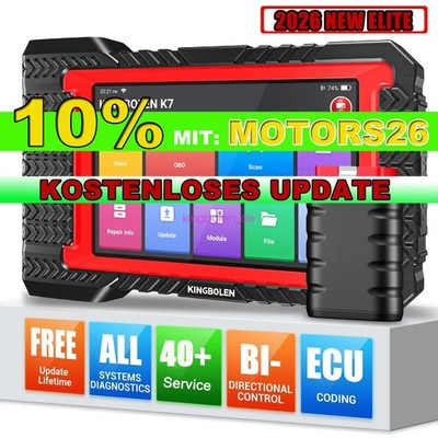 2026 KINGBOLEN K7 Profi Auto OBD2 Diagnosegerät Alle System ECU Scanner Coding