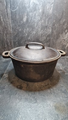 Vintage Gusseisen Dutch Oven mit Deckel 4,5 Quart 10''