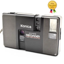 【NEAR MINT】 Konica Recorder Black Half Frame Point & Shoot Film Camera JAPAN