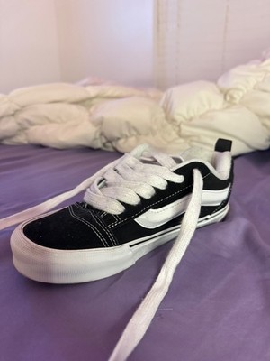 vans knu skool black shoe popular 2025 size 5.5 chunky shoe good condition