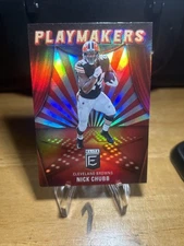 2022 Donruss Elite Nick Chubb #PM-18 Playmakers Cleveland Browns