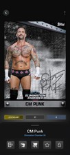 Topps WWE SLAM *DIGITAL* - Elimination Chamber Black Shimmer Sig LE/10- CM Punk
