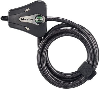 Master Lock 8418D Python verstellbar 6' x 5/16'' Durchmesser, schwarz und silber