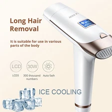 Portable IPL Hair Removal Device Laser 5 Energy Levels Ice Cooling 2 Flash Modes