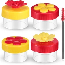 Hand Hummingbird Feeder 4 Pieces Window Flower Yellow,Red 