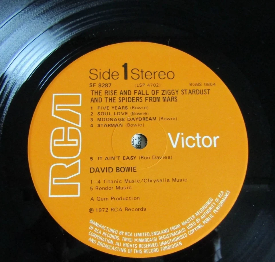 David Bowie Ziggy Stardust Lp  UK Titanic 1st press [Ex/Vg+] - Image 4 of 4