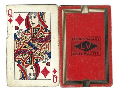 Lot of 2 Early Lehigh Valley Railroad playing cards