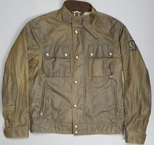 Mens Belstaff Wax Racemaster Jacket Size Medium Biker Coat IT48 UK38 Bomber