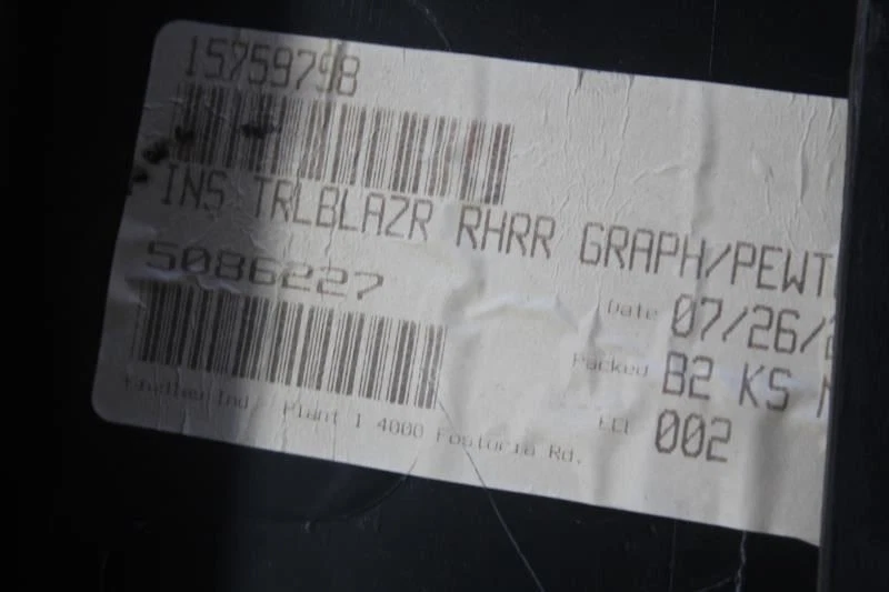 Chevrolet Blazer 1998 1999 2001 2002 puerta trasera derecha panel moldura grafito 122 Foto 4 de 4