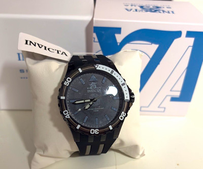 Invicta Subaqua Men's Quartz 100m 44mm Black Rubber Strap Watch w/ Box