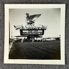 Vintage 1949 Black & White Photo Thunderbird Hotel Las Vegas Neon Sign