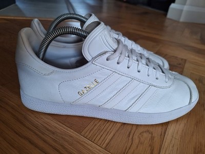 Adidas Originals Gazelle - Leder - Weiß / Gold Metallic - BB5498 - Größe UK 7