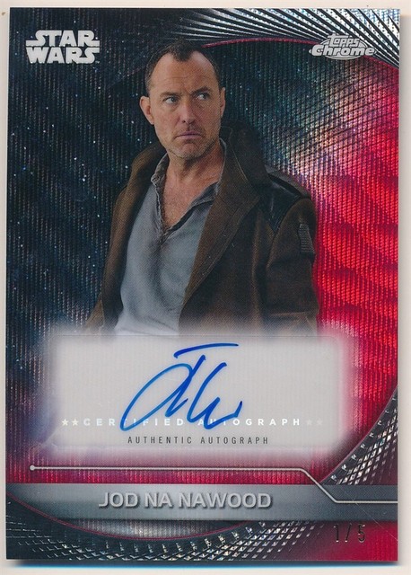 Jude Law 2025 Topps Star Wars Hyperspace Red Refractor Autograph SP Auto #1/5