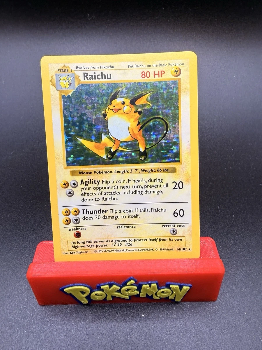 Raichu Pokémon TCG Shadowless Individual Collectible Card Game