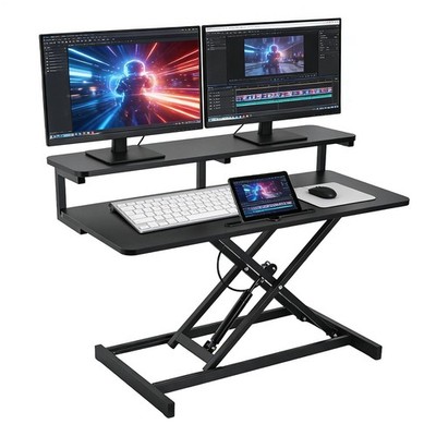 37'' Standing Desk Converter - Height Adjustable Office Desk Riser