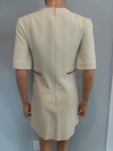 NWT GUCCI Ivory Double G Chain Logo Dress Size S - Picture 12 of 12