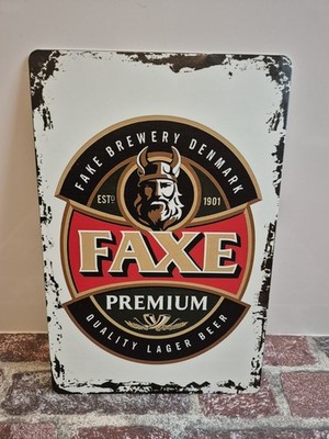 FAXE Premium Lager Beer Retro Schild Blechschild Bier Bar Deko Kneipe 30x20cm