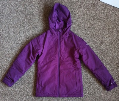 Columbia Omni-Tech Mädchen Ski Winter Jacke M 10-12 Jahre lila Outgrow Ärmel