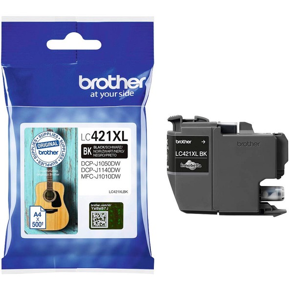 Brother LC-421 Xl Bk Schwarz Original Tintenpatrone FüR Mfc J 1010 Dw Black-image