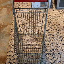 Metal Heavy Duty Rolling Shopping Basket Cart - Wire Basket Style