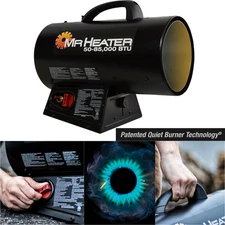 85,000 BTU Forced Air Portable Propane Torpedo Heater with Thermostat 10ft Hose