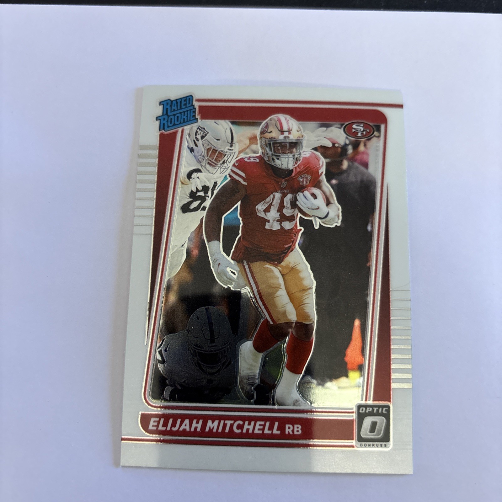 Elijah Mitchell 2021 Donruss Optic Rated Rookie RC #291 San Francisco 49ers RB