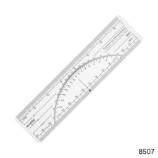 Plastic Scale Ruler 1.2mm Thick – Dual Scale Drafting & Architectural Ruler - 6"