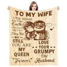 Romantic Blanket Gift for Wife - Anniversary Birthday Valentine's Day