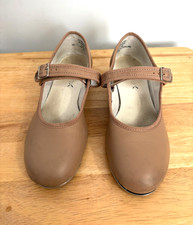 Capezio Tap Shoes Girls Child 2 M Tan Mary Jane Tele Tone Tap Low Heel