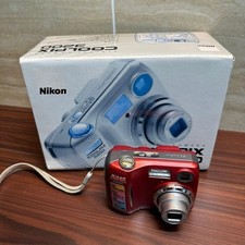 Nikon COOLPIX 3200 Red Compact Digital Camera Tested Working Seller Japan