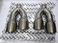 Mishimoto Performance Dual-y Exhaust Tip Set Polished 2.5in Inlet 3.5in Outlet