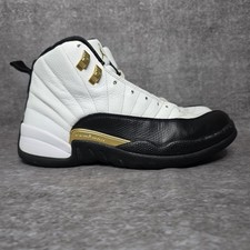 Air Jordan 12 Retro Royalty Taxi Men's 10.5 CT8013-170 White Black Gold No Laces