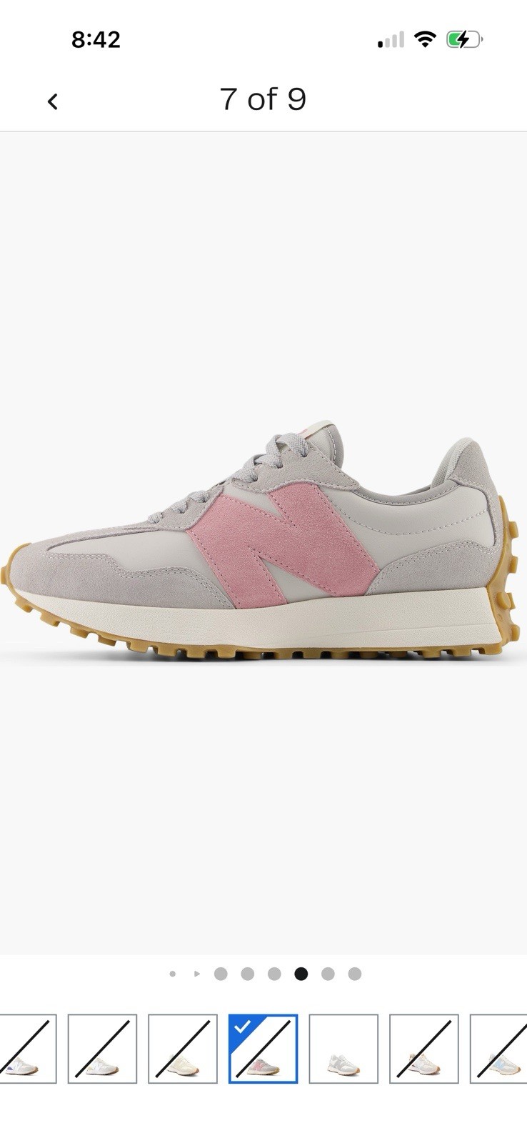 New Balance 327 Raincloud & Pink Taffy Women’s Size 8.5 Sneakers image 2