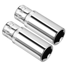 2x 1/4 Inch Drive 13mm Deep Socket Metric Cr-V 6-Point