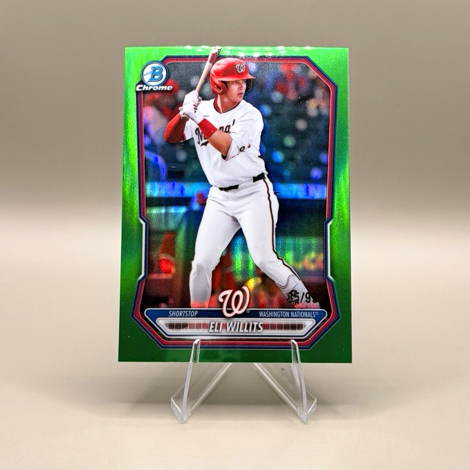 Topps 2026 Bowman Chrome Prospects Eli Willits Nationals BCP-245 Green /99