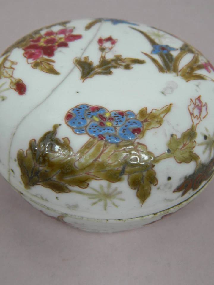 Deckeldose für Siegellack aus Porzellan Dose Marke China Qing 19./20. Jhd. - Bild 4 von 4