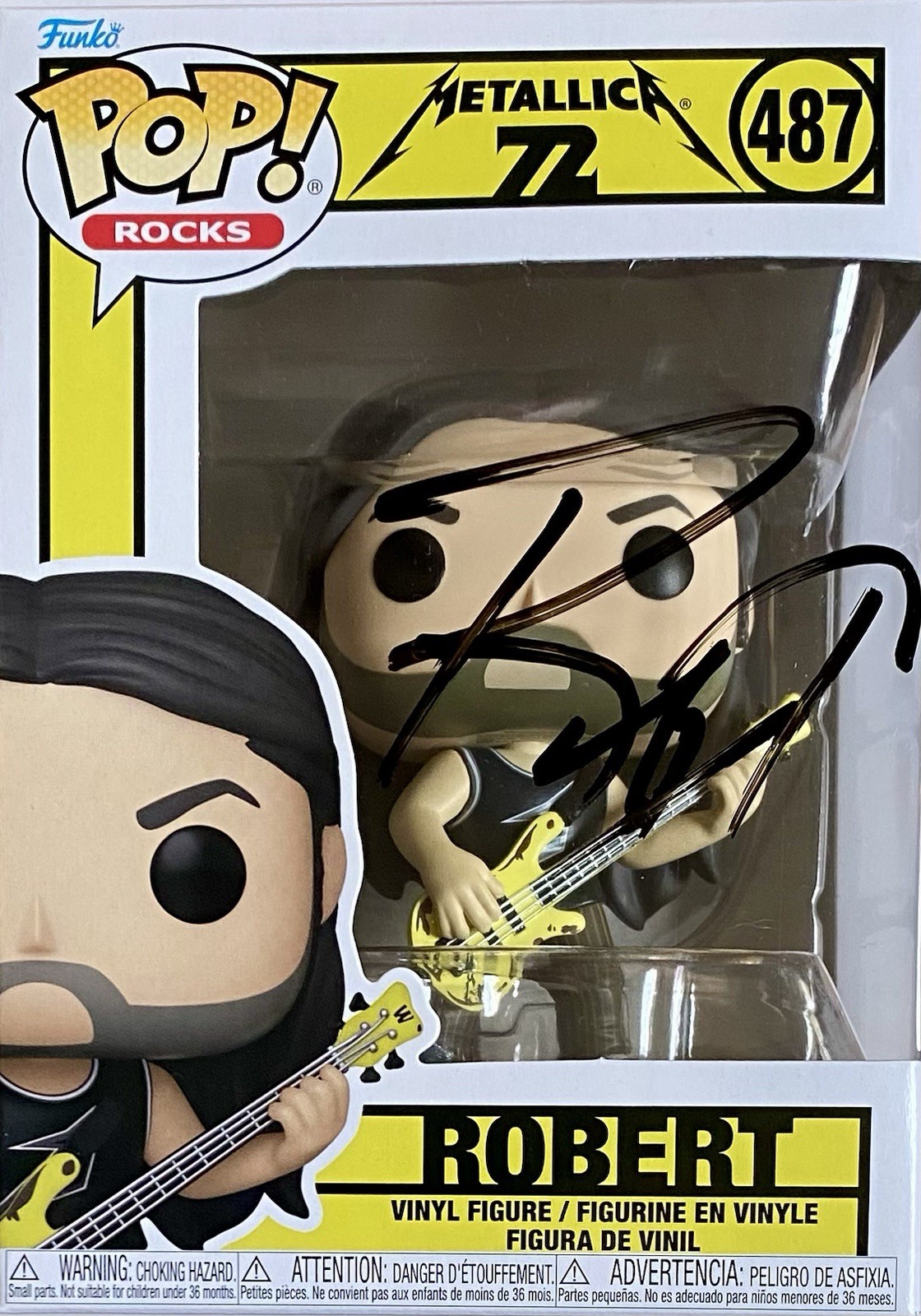 ROBERT TRUJILLO AUTOGRAPHED SIGNED METALLICA FUNKO POP #487