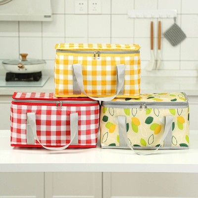 Insulated Picnic Basket Coolers Bag with Zippers Top Reusable Coolers Bags
